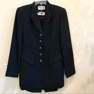 Classic Navy Skirt Suit Pinstripe